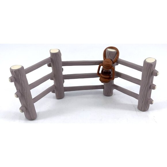 Hallmark Merry Miniatures Halloween Fence with Lantern 4" Vintage 1994 - Picture 1 of 7